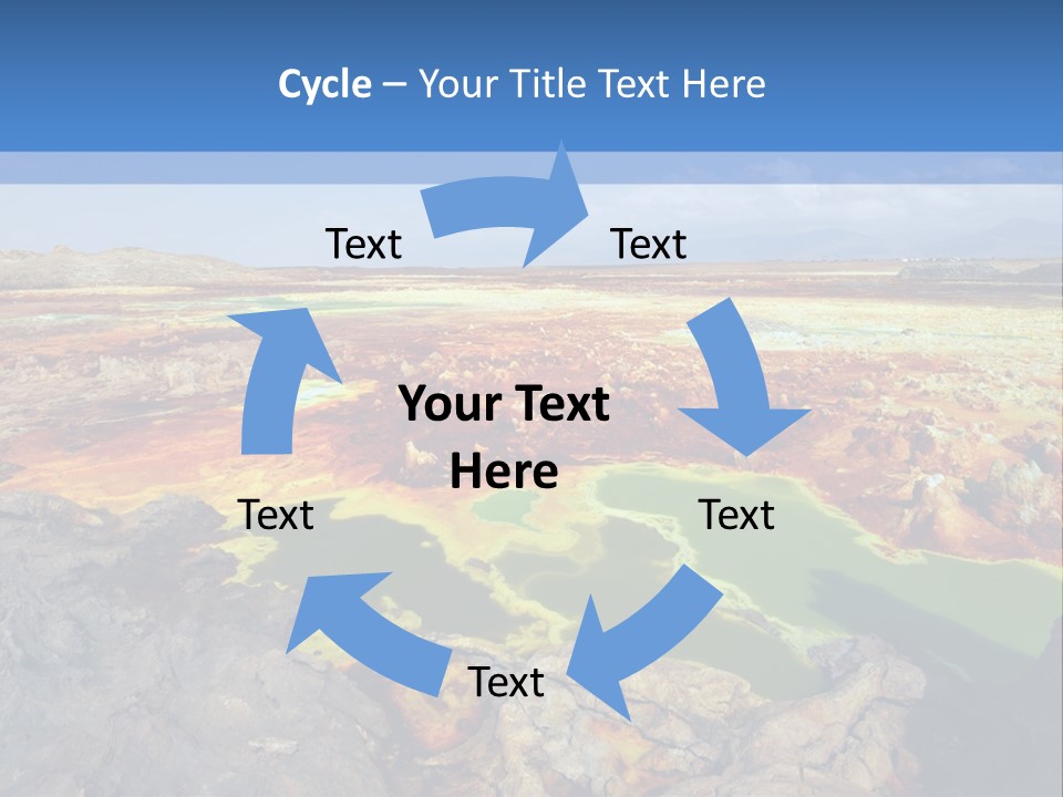 A Colorful Landscape With Rocks And A Blue Sky In The Background PowerPoint Template