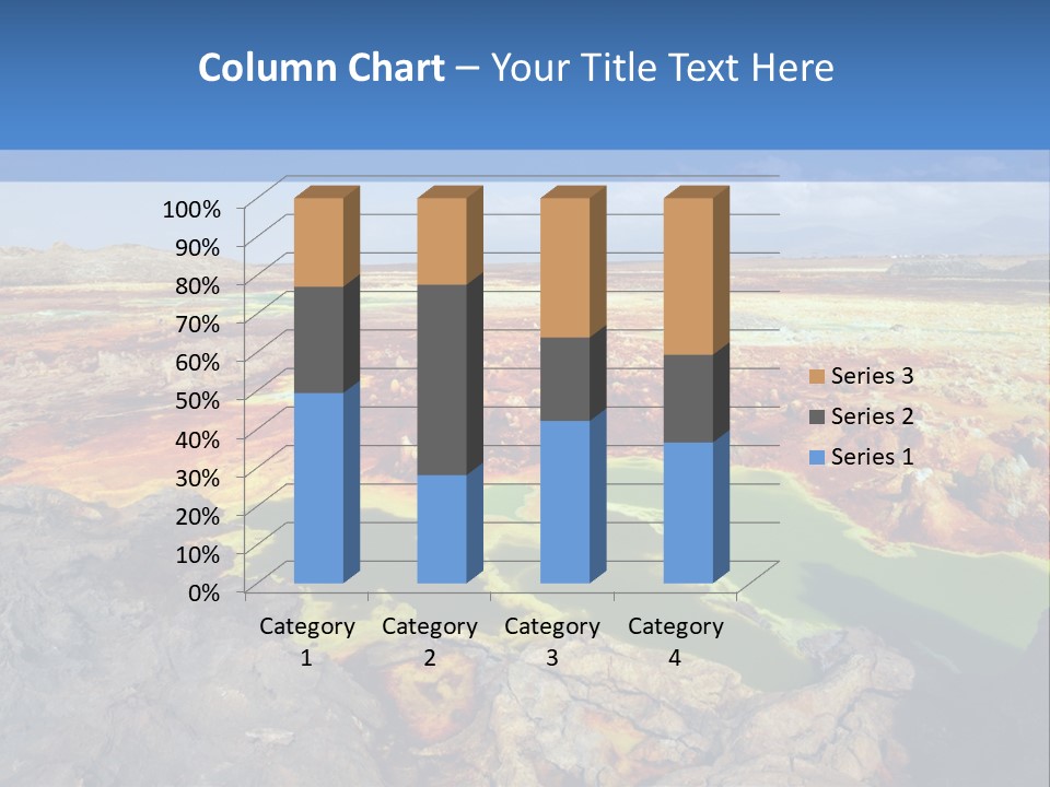 A Colorful Landscape With Rocks And A Blue Sky In The Background PowerPoint Template