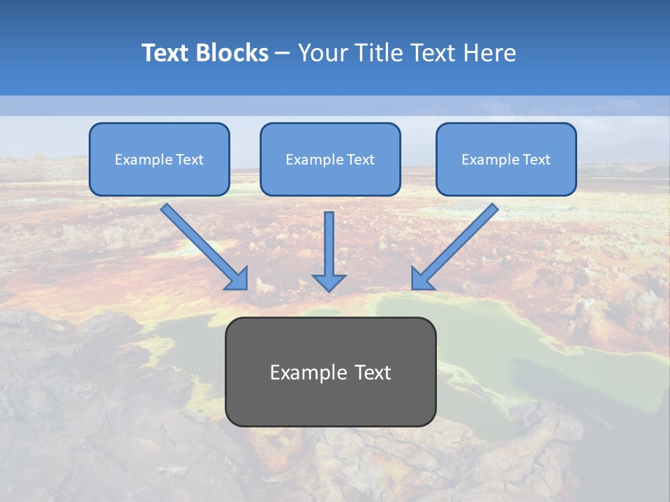 A Colorful Landscape With Rocks And A Blue Sky In The Background PowerPoint Template
