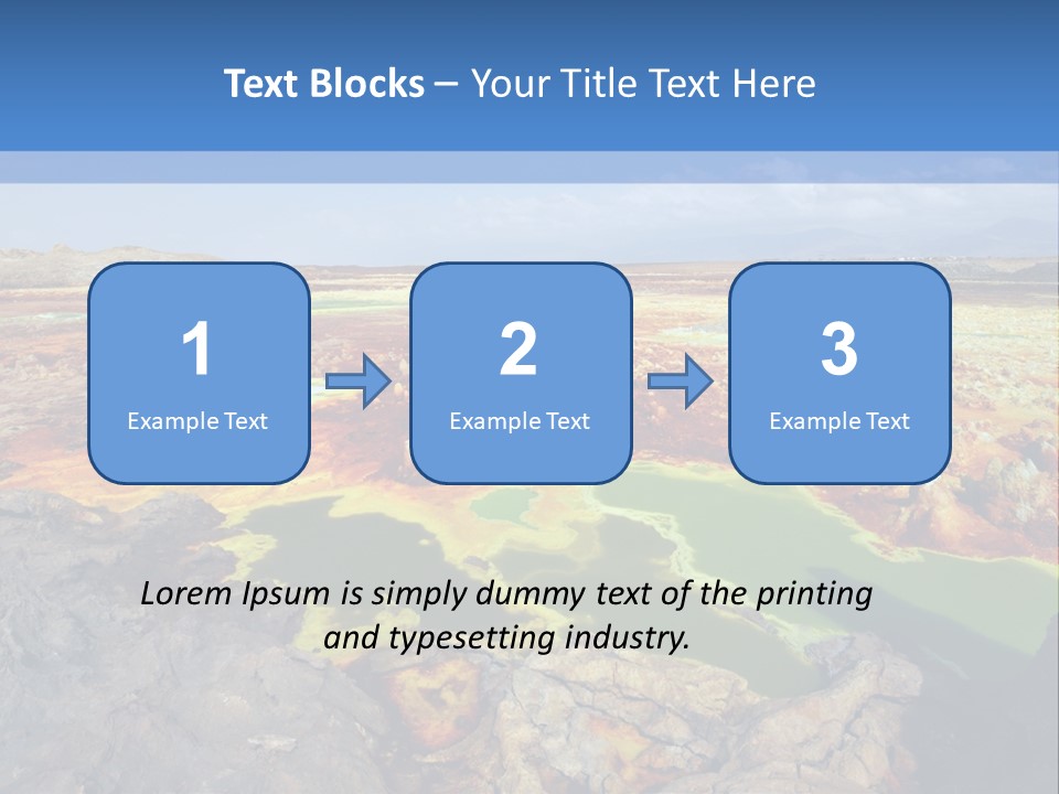 A Colorful Landscape With Rocks And A Blue Sky In The Background PowerPoint Template