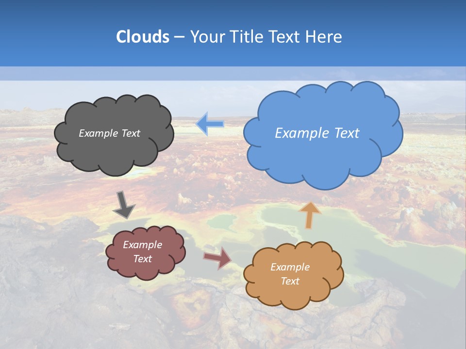 A Colorful Landscape With Rocks And A Blue Sky In The Background PowerPoint Template