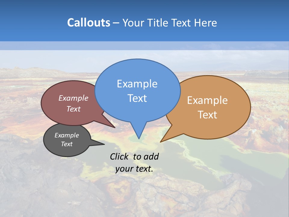 A Colorful Landscape With Rocks And A Blue Sky In The Background PowerPoint Template
