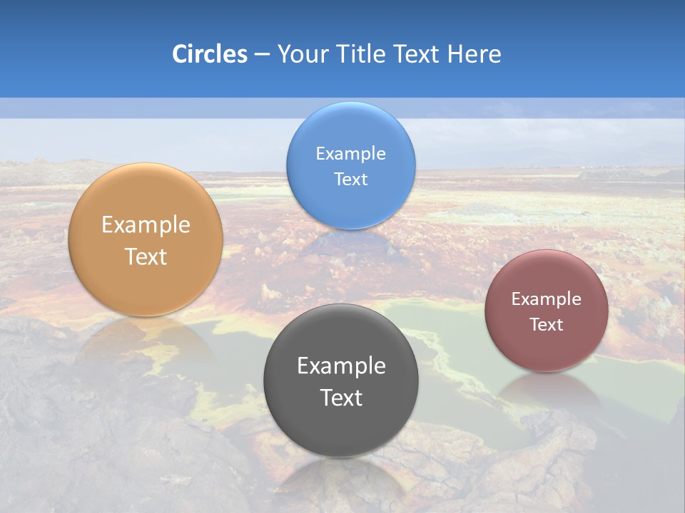 A Colorful Landscape With Rocks And A Blue Sky In The Background PowerPoint Template