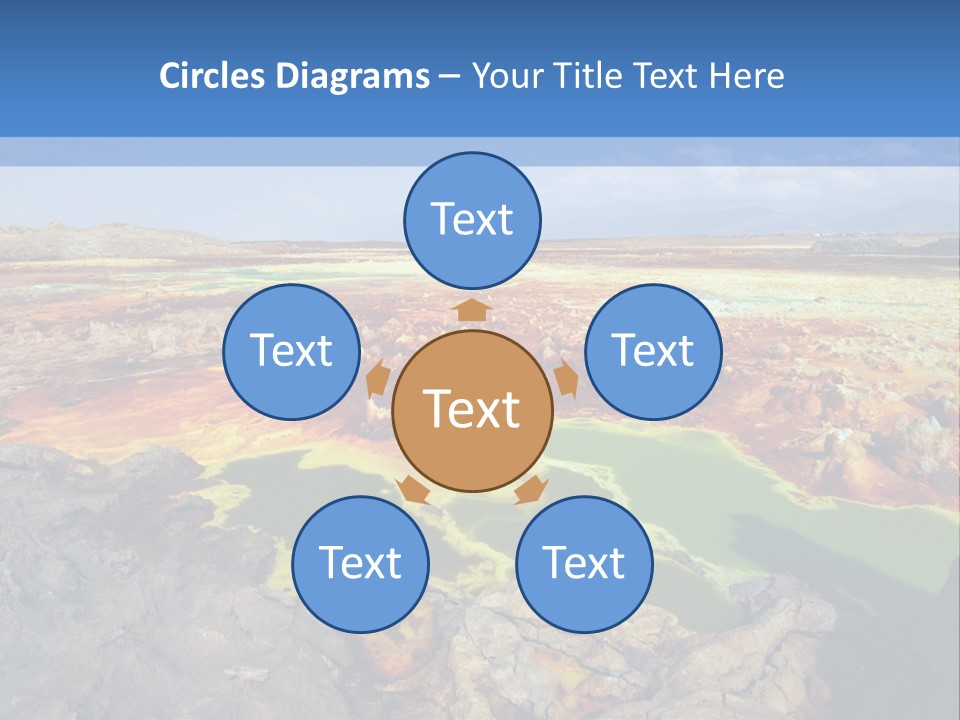 A Colorful Landscape With Rocks And A Blue Sky In The Background PowerPoint Template