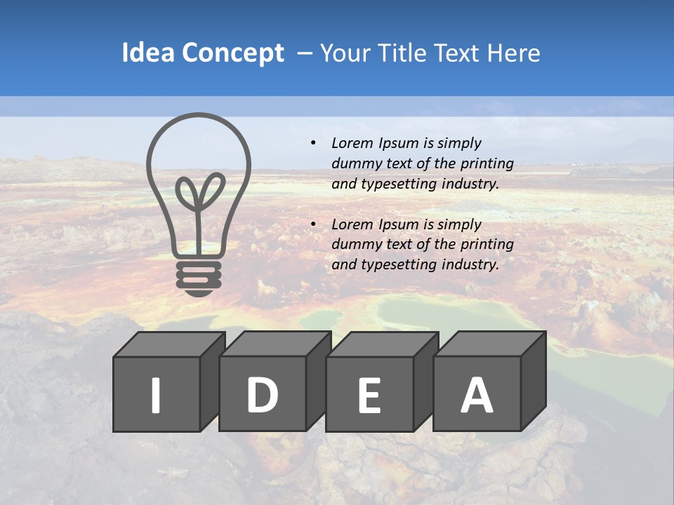 A Colorful Landscape With Rocks And A Blue Sky In The Background PowerPoint Template