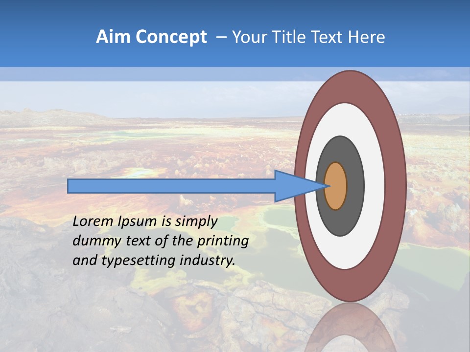 A Colorful Landscape With Rocks And A Blue Sky In The Background PowerPoint Template