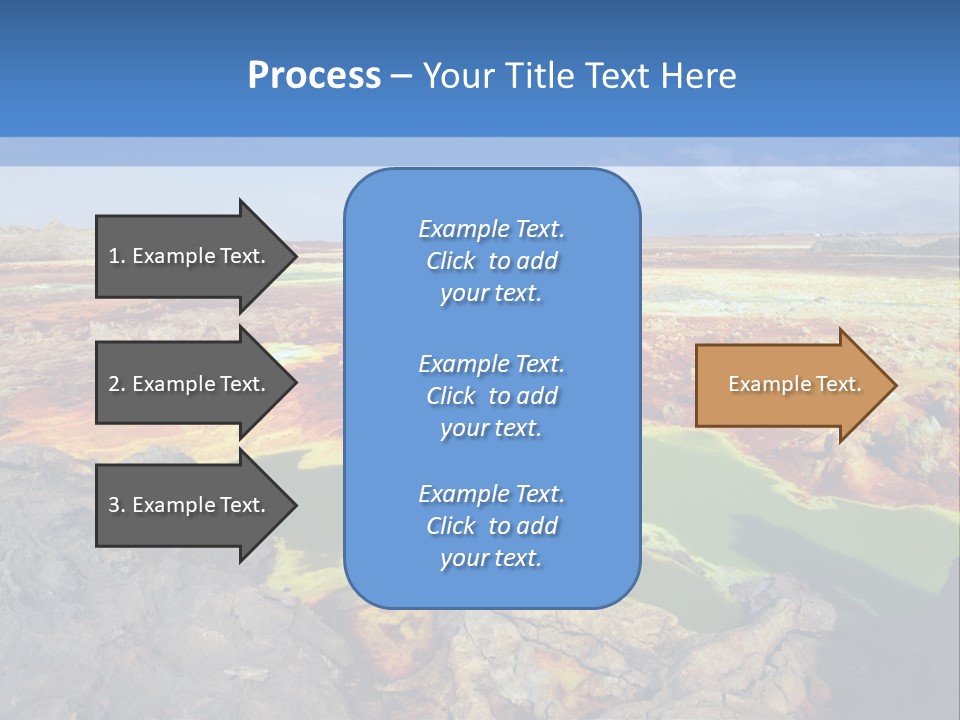 A Colorful Landscape With Rocks And A Blue Sky In The Background PowerPoint Template