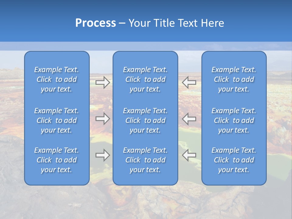 A Colorful Landscape With Rocks And A Blue Sky In The Background PowerPoint Template