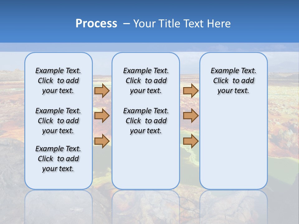 A Colorful Landscape With Rocks And A Blue Sky In The Background PowerPoint Template