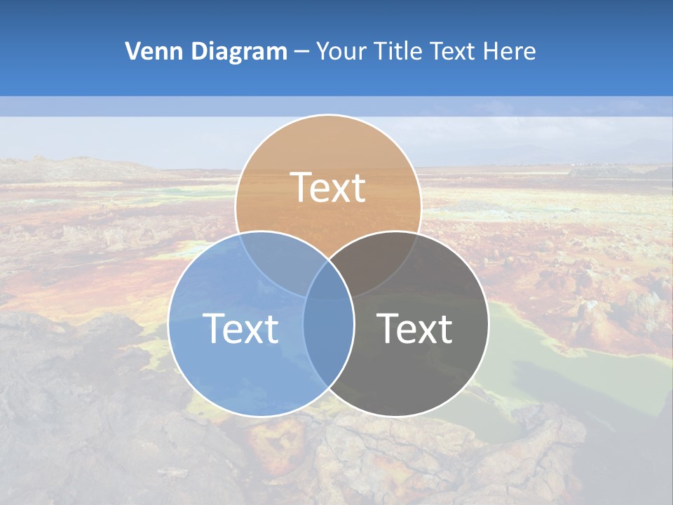 A Colorful Landscape With Rocks And A Blue Sky In The Background PowerPoint Template