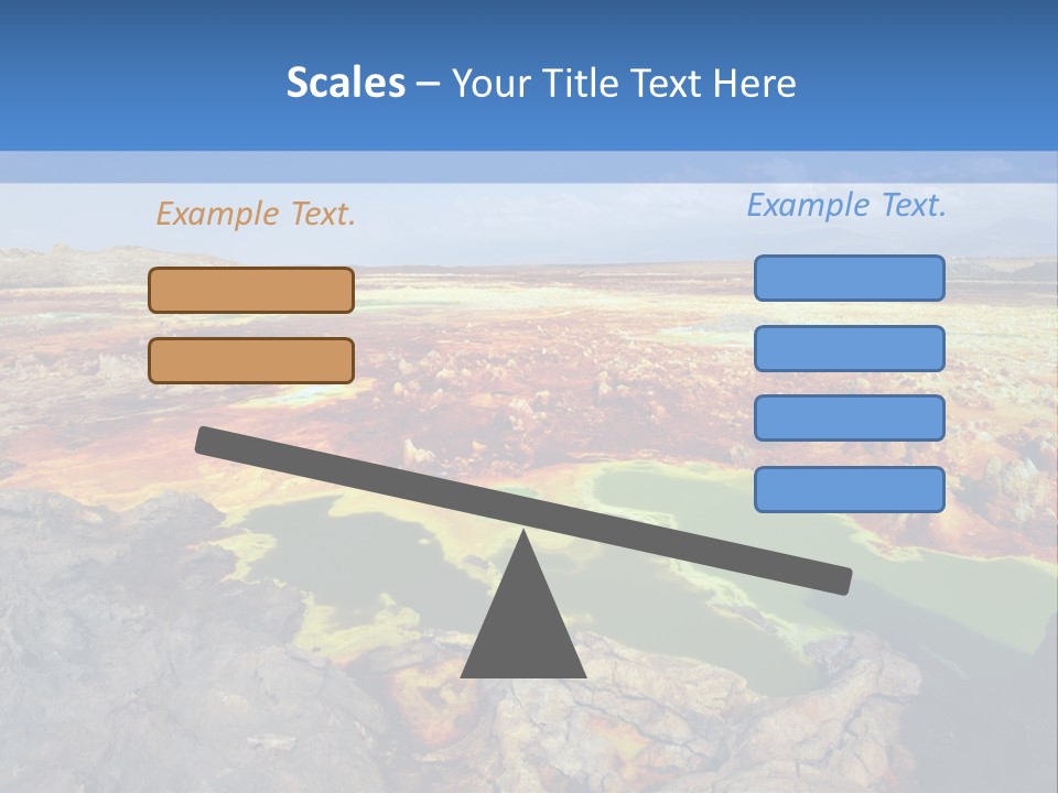 A Colorful Landscape With Rocks And A Blue Sky In The Background PowerPoint Template