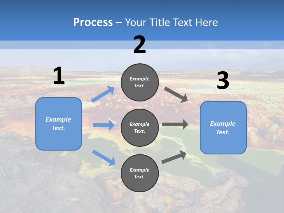A Colorful Landscape With Rocks And A Blue Sky In The Background PowerPoint Template
