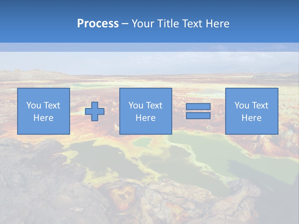 A Colorful Landscape With Rocks And A Blue Sky In The Background PowerPoint Template