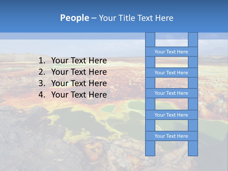 A Colorful Landscape With Rocks And A Blue Sky In The Background PowerPoint Template