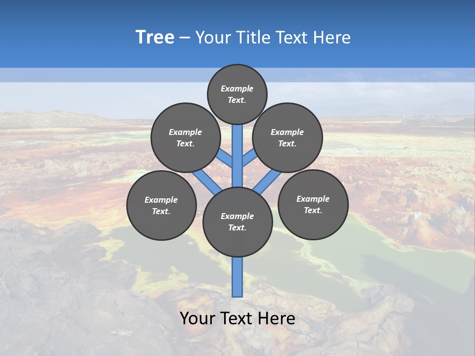 A Colorful Landscape With Rocks And A Blue Sky In The Background PowerPoint Template