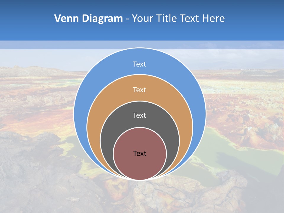 A Colorful Landscape With Rocks And A Blue Sky In The Background PowerPoint Template