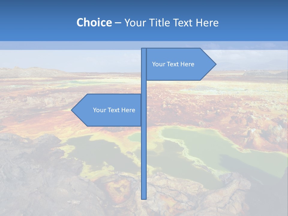 A Colorful Landscape With Rocks And A Blue Sky In The Background PowerPoint Template