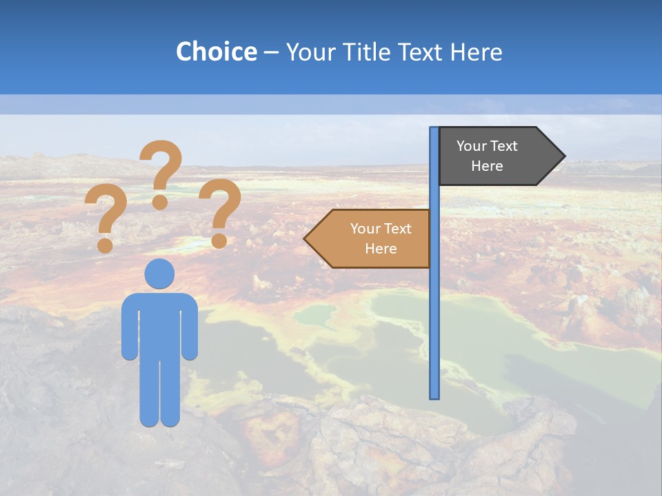 A Colorful Landscape With Rocks And A Blue Sky In The Background PowerPoint Template