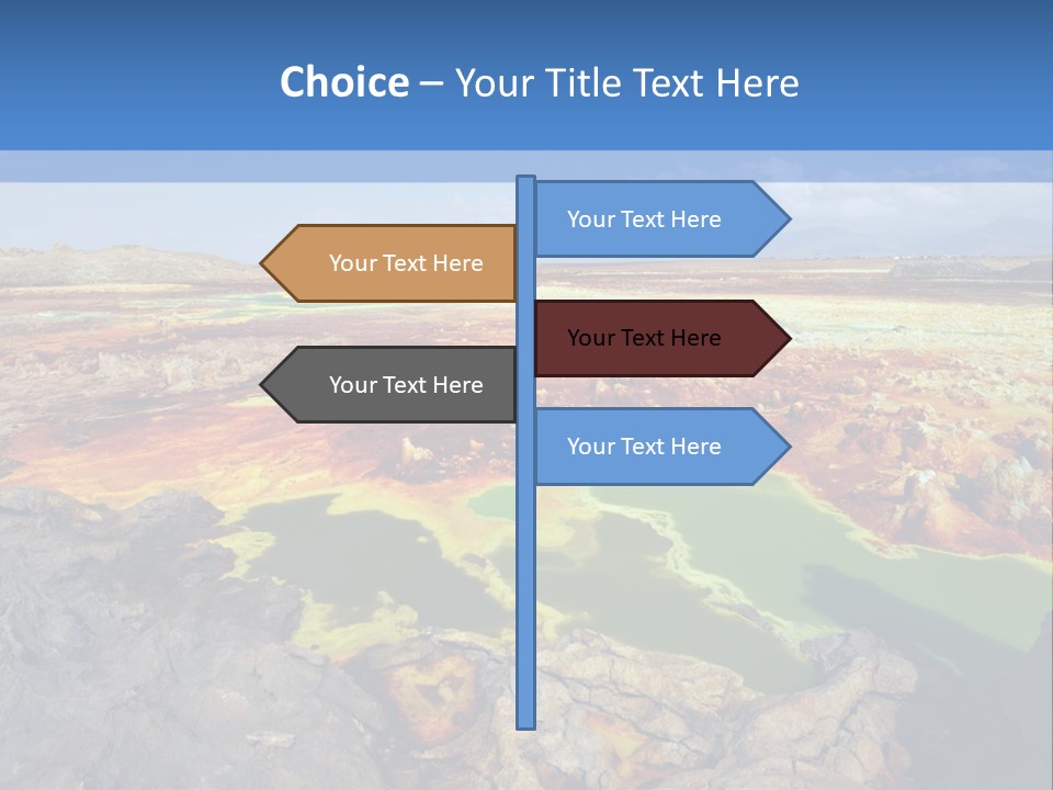 A Colorful Landscape With Rocks And A Blue Sky In The Background PowerPoint Template