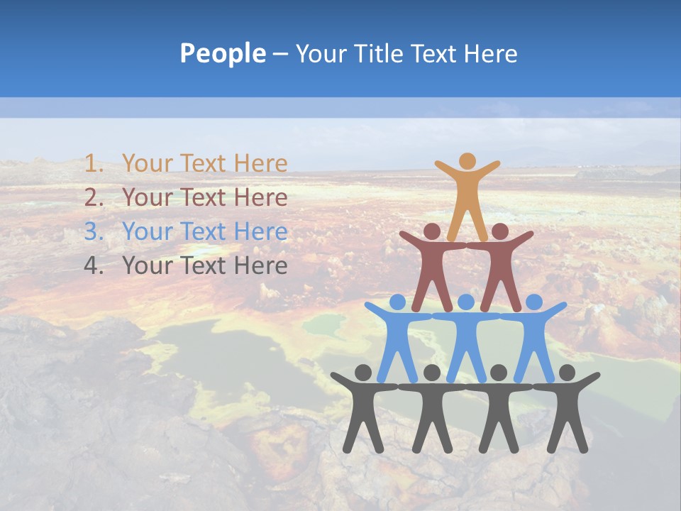 A Colorful Landscape With Rocks And A Blue Sky In The Background PowerPoint Template