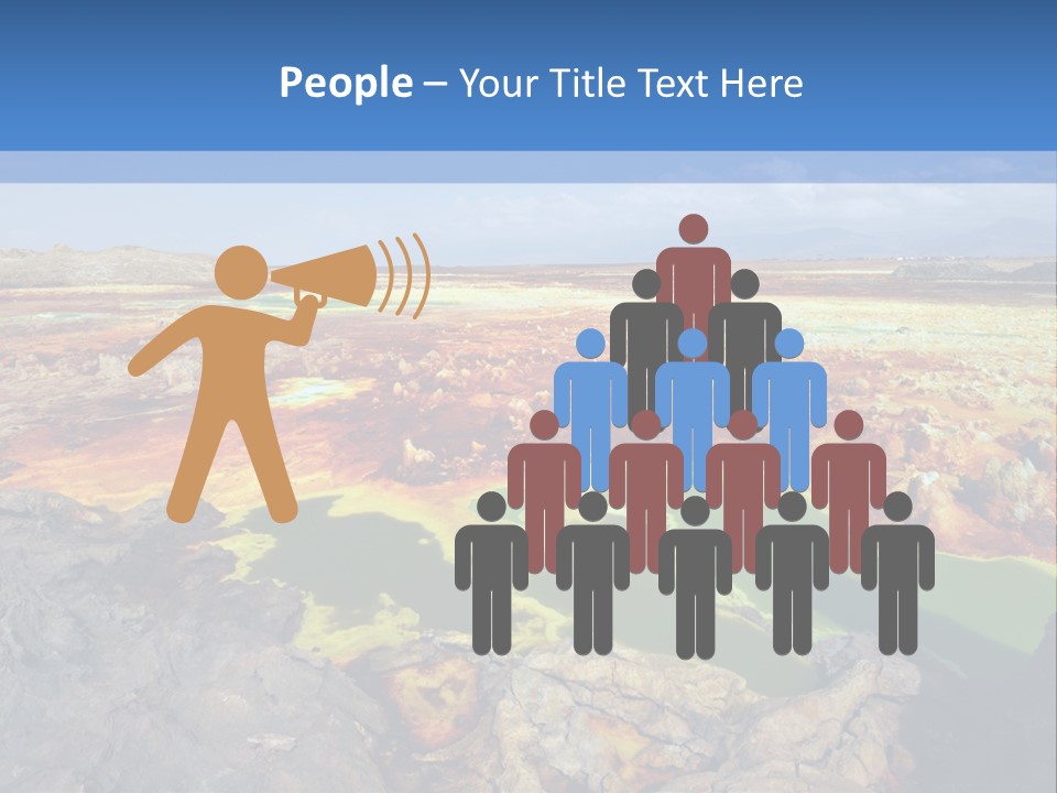 A Colorful Landscape With Rocks And A Blue Sky In The Background PowerPoint Template