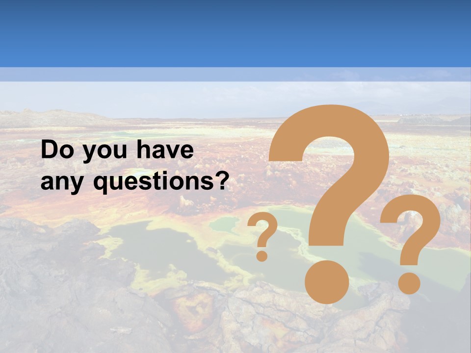 A Colorful Landscape With Rocks And A Blue Sky In The Background PowerPoint Template