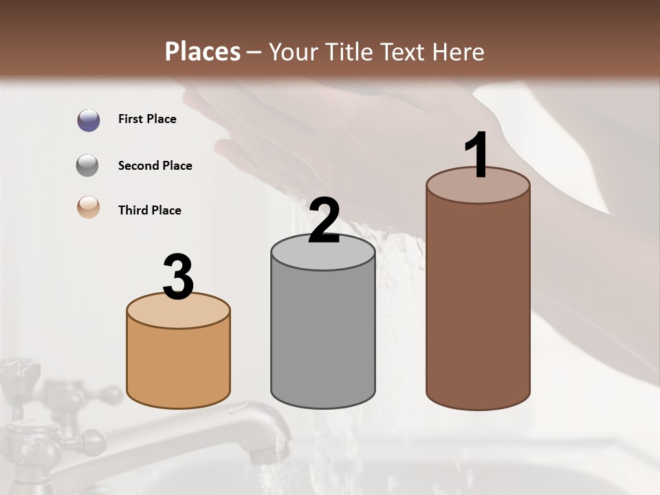 A Man Washing His Face In A Sink PowerPoint Template