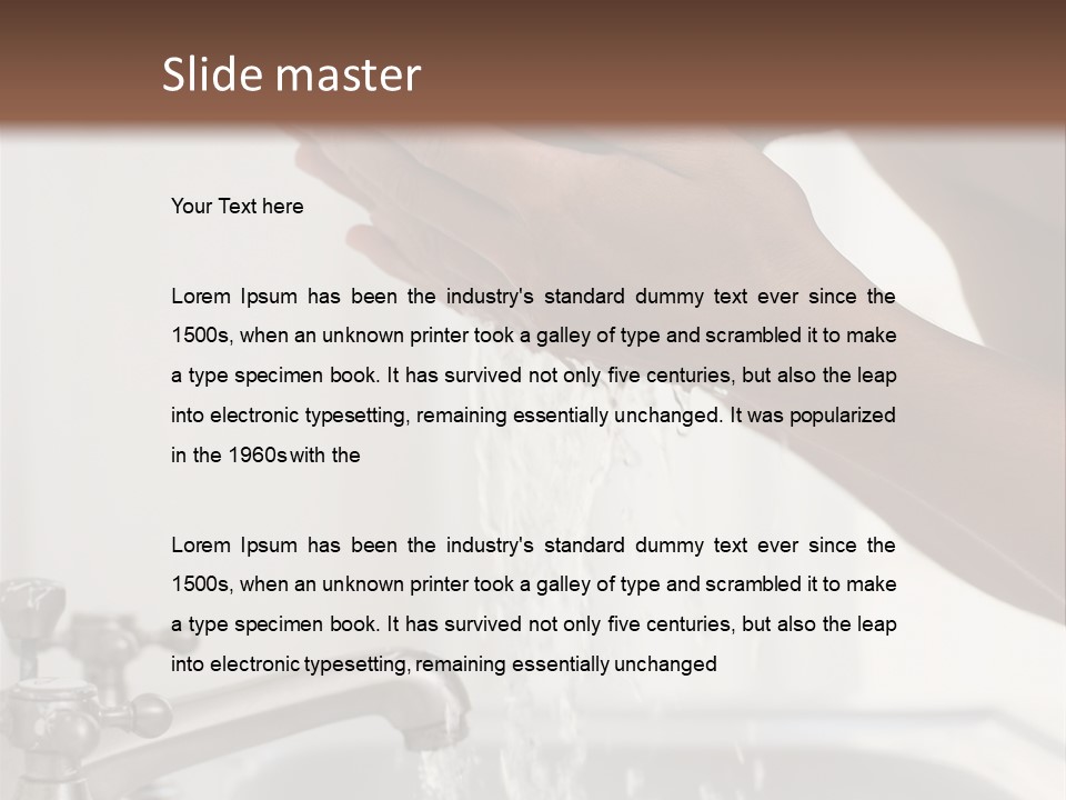 A Man Washing His Face In A Sink PowerPoint Template