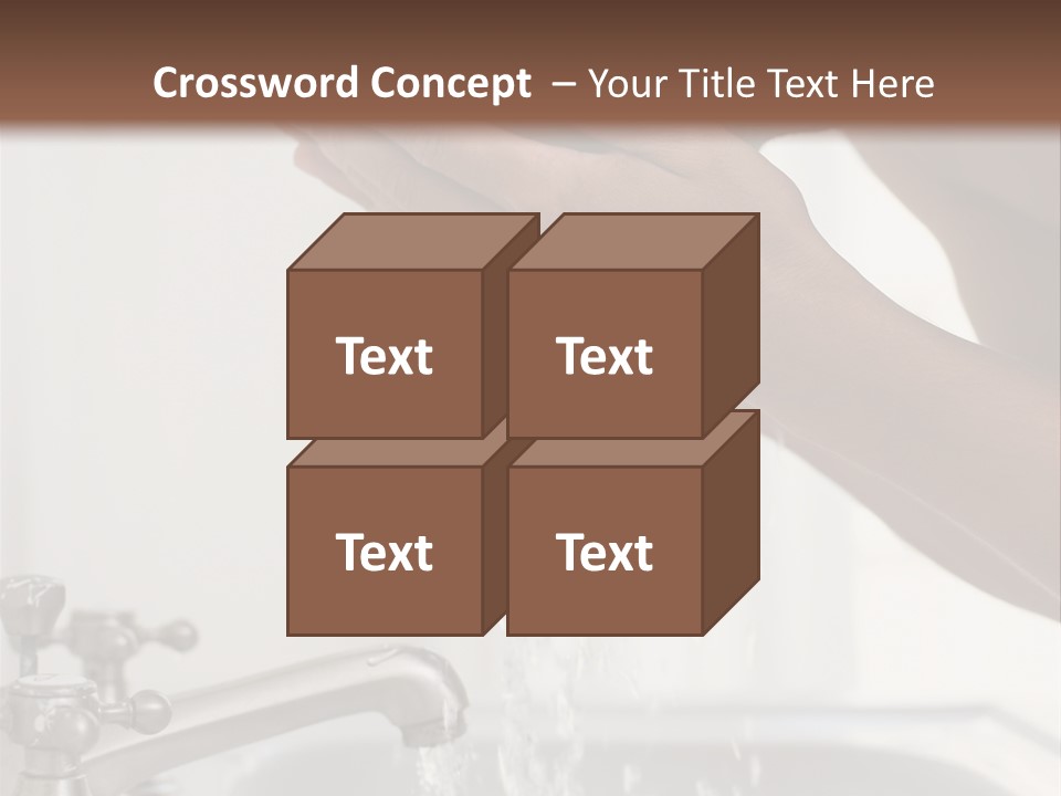 A Man Washing His Face In A Sink PowerPoint Template