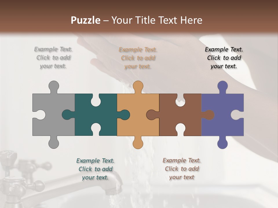 A Man Washing His Face In A Sink PowerPoint Template