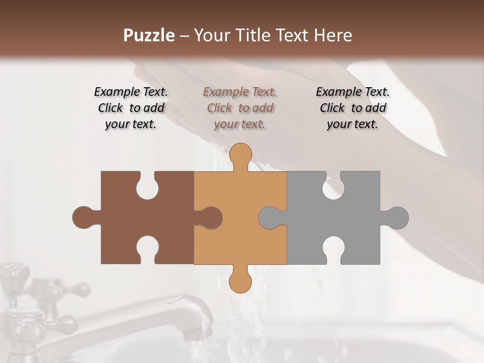 A Man Washing His Face In A Sink PowerPoint Template