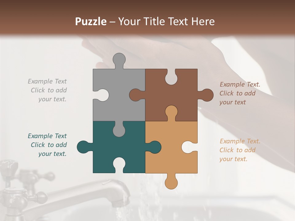 A Man Washing His Face In A Sink PowerPoint Template