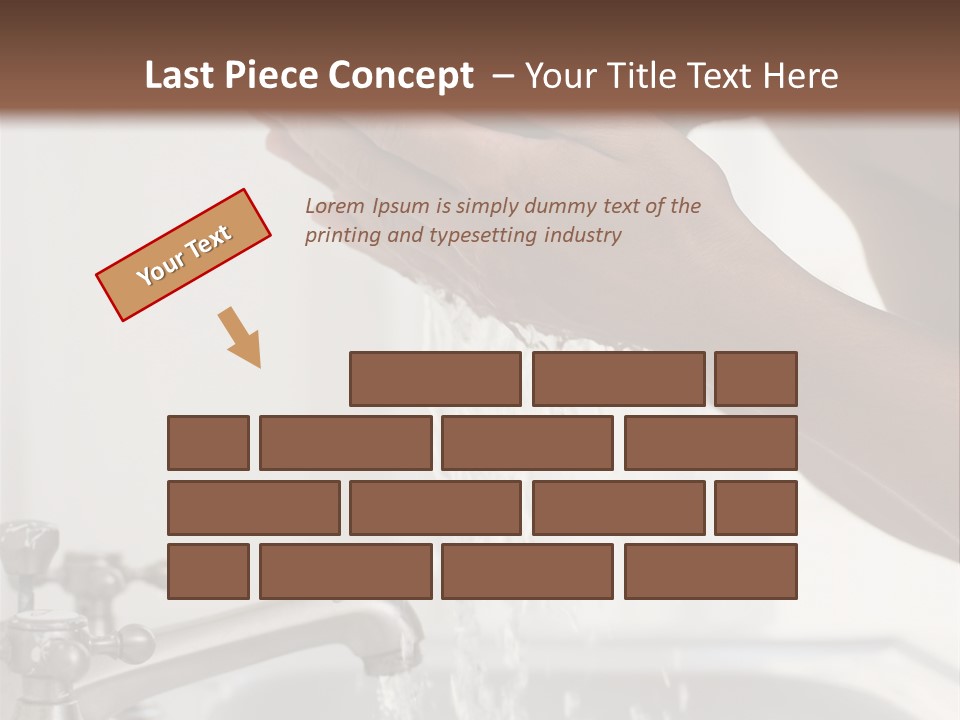 A Man Washing His Face In A Sink PowerPoint Template