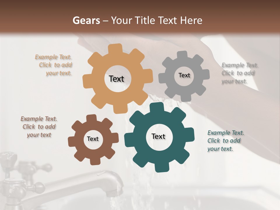 A Man Washing His Face In A Sink PowerPoint Template