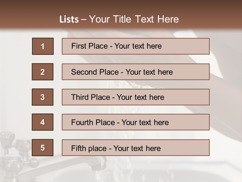 A Man Washing His Face In A Sink PowerPoint Template