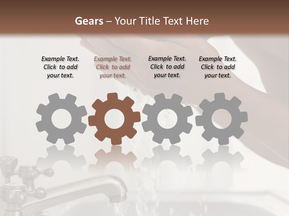 A Man Washing His Face In A Sink PowerPoint Template