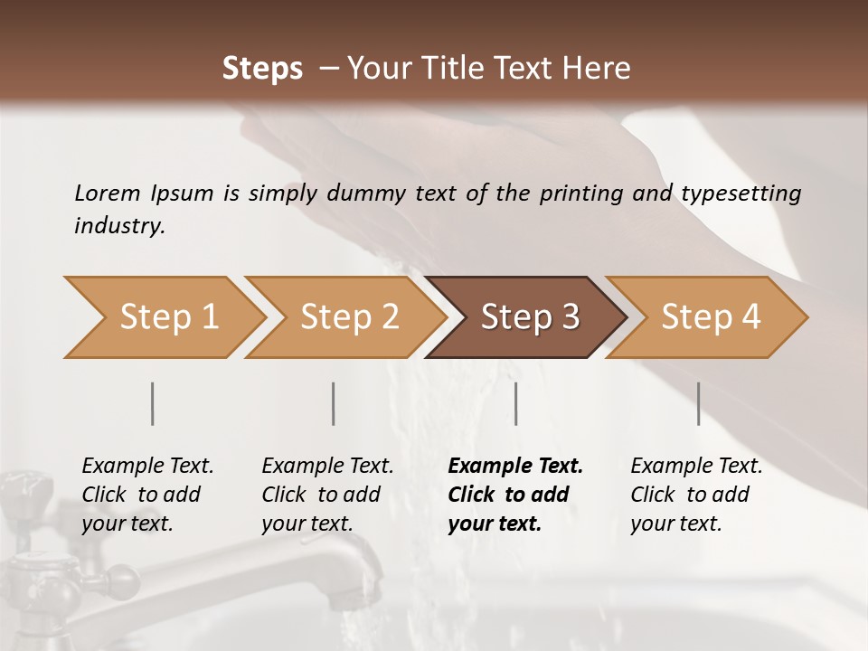 A Man Washing His Face In A Sink PowerPoint Template