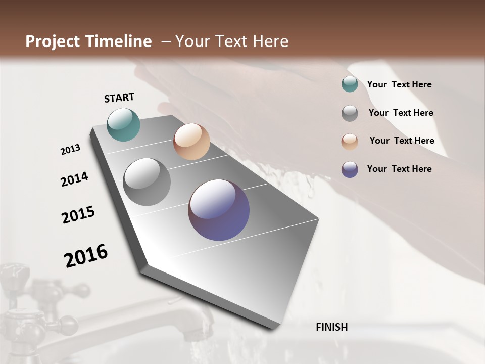 A Man Washing His Face In A Sink PowerPoint Template