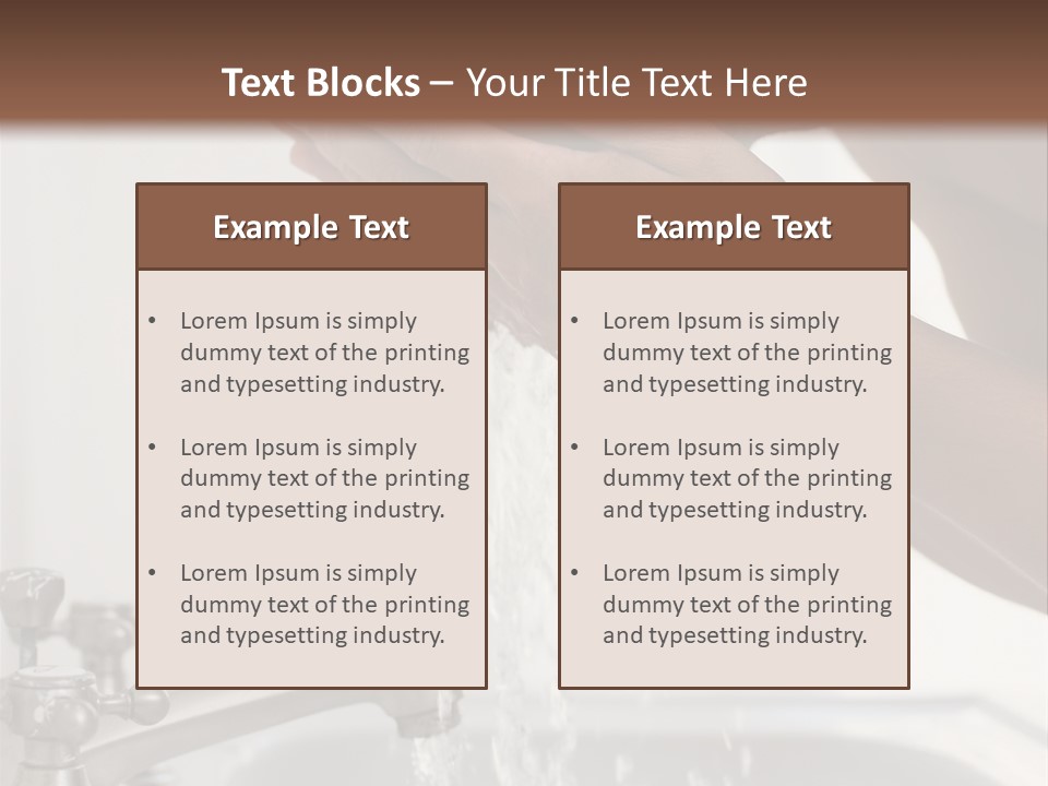 A Man Washing His Face In A Sink PowerPoint Template