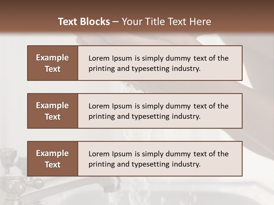 A Man Washing His Face In A Sink PowerPoint Template