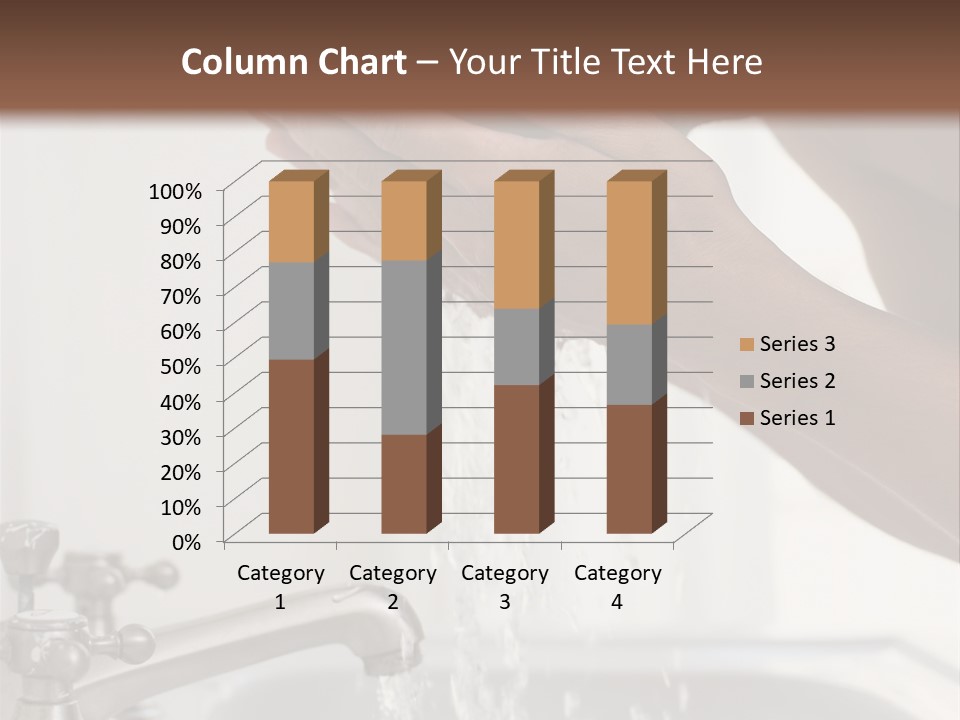 A Man Washing His Face In A Sink PowerPoint Template
