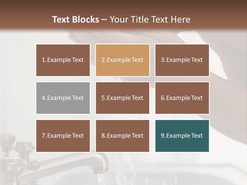 A Man Washing His Face In A Sink PowerPoint Template