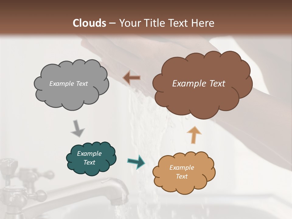 A Man Washing His Face In A Sink PowerPoint Template