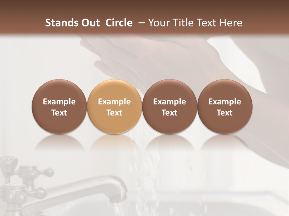 A Man Washing His Face In A Sink PowerPoint Template