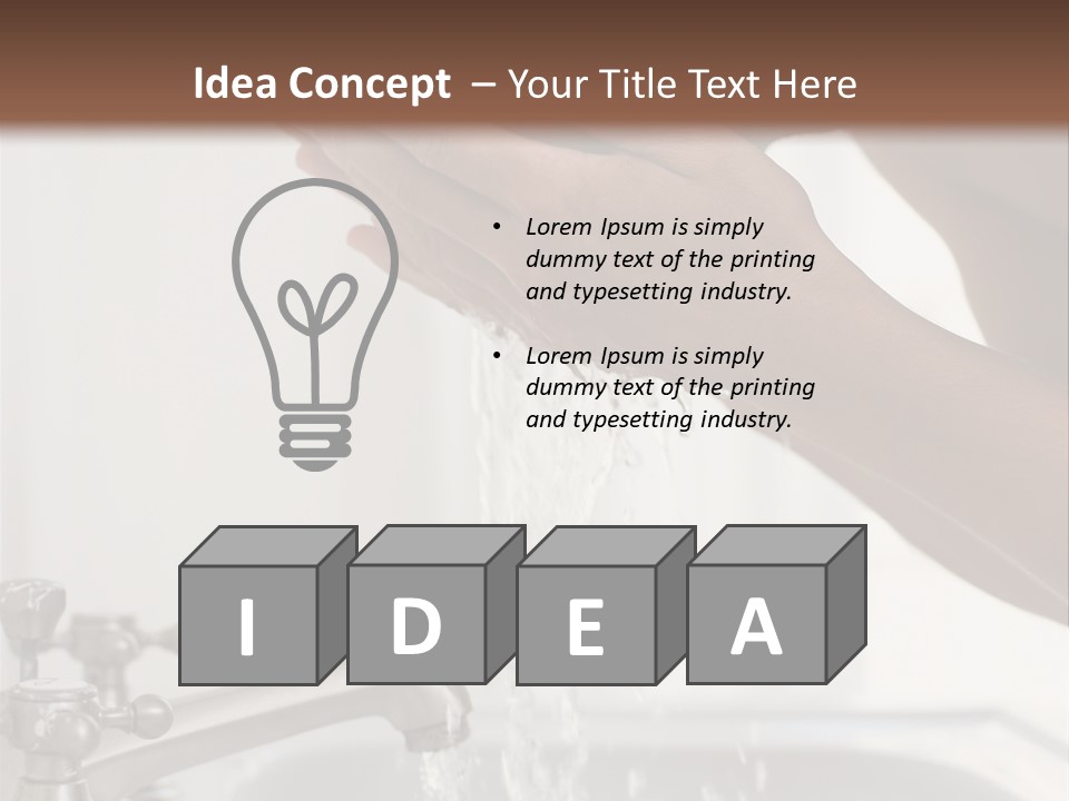 A Man Washing His Face In A Sink PowerPoint Template