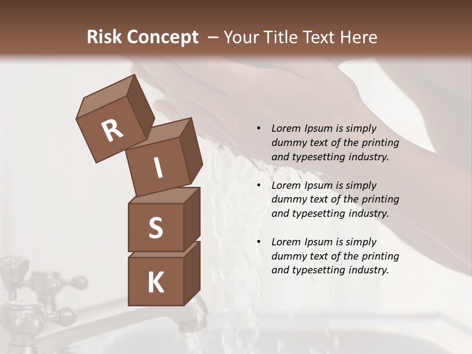 A Man Washing His Face In A Sink PowerPoint Template