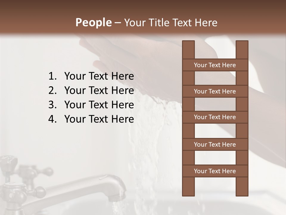 A Man Washing His Face In A Sink PowerPoint Template