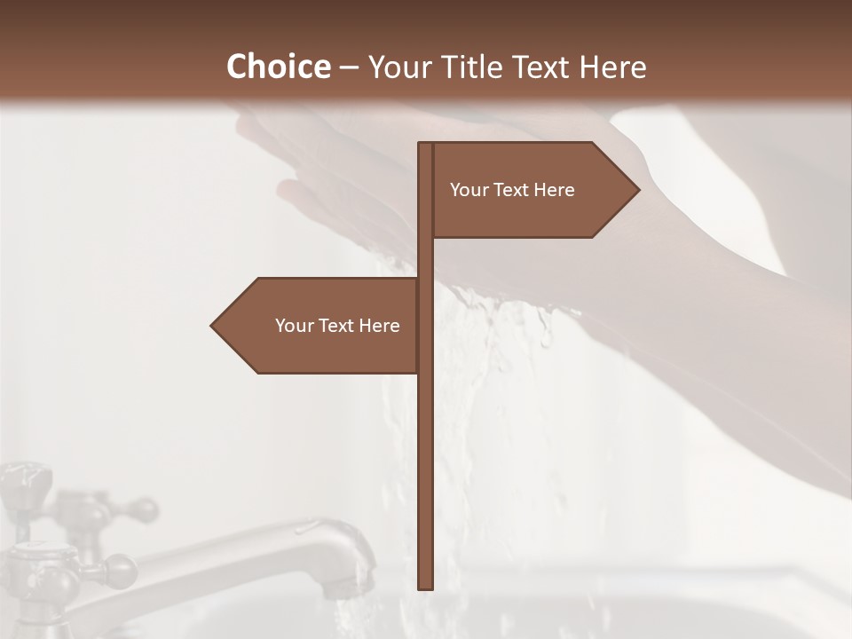 A Man Washing His Face In A Sink PowerPoint Template