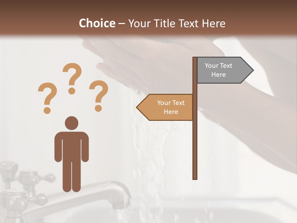 A Man Washing His Face In A Sink PowerPoint Template