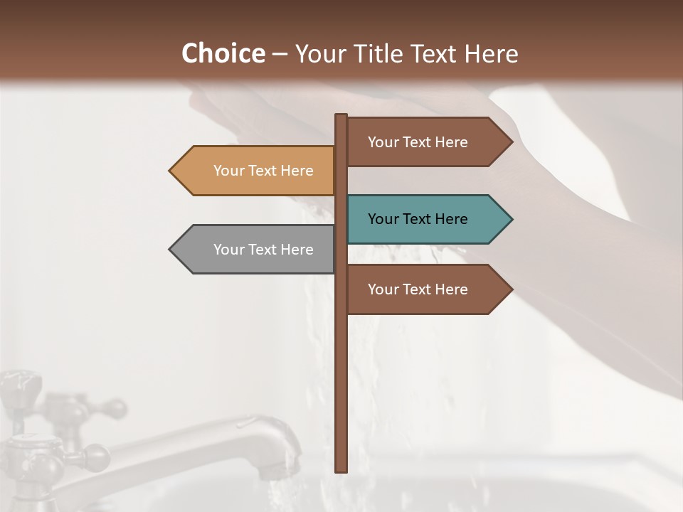 A Man Washing His Face In A Sink PowerPoint Template